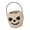 White, variant on AHGQT Vintage Halloween Candy Bucket, Portable Skull Plastic Candy Pail with Handle, Halloween Party Favors Bucket for Home, Halloween Party Supplies