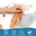 thumbnail image 3 of Yayeee Kitchen Curtains Tier Pair Light Filtering 27"x24" Rod Pocket Short Cafe Window Panel, Orange Seahorse, 3 of 7