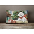 thumbnail image 4 of Bichon Frise Cozy Christmas Throw Pillow 12 in x 16 in, 4 of 4