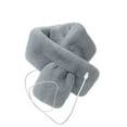 thumbnail image 4 of Women's Faux Fur Scarf Solid Color Soft Warm Winter Neck Wrap Gray, 4 of 4