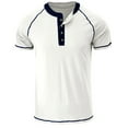 thumbnail image 5 of Mens Shirts Summer Short-sleeved ButtonT-shirt Casual Solid Top Short-sleeved Casual Sports Daily Top Blouse, 5 of 5