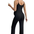 thumbnail image 5 of QATAINLAV Prime Sales Flare Leg Jumpsuits for Maternity Sleeveless Yoga Workout Bodysuit Pregnancy Casual Scoop Neck Full Length Rompers Black XL, 5 of 8