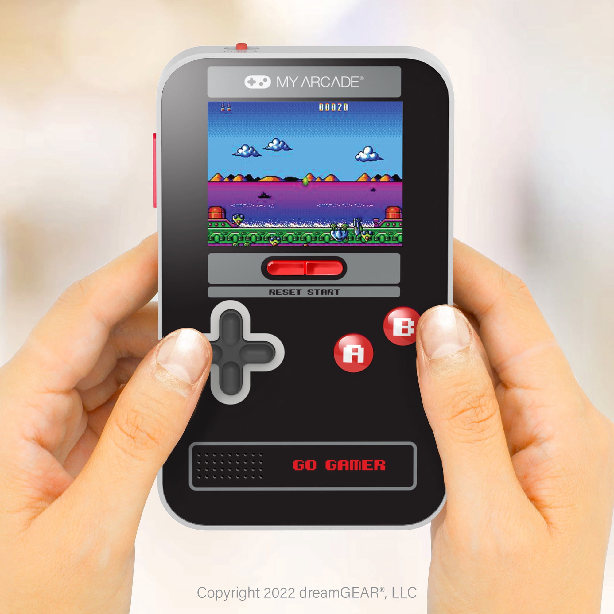 My Arcade 300-in-1 Handheld Video Game System, Black & Red