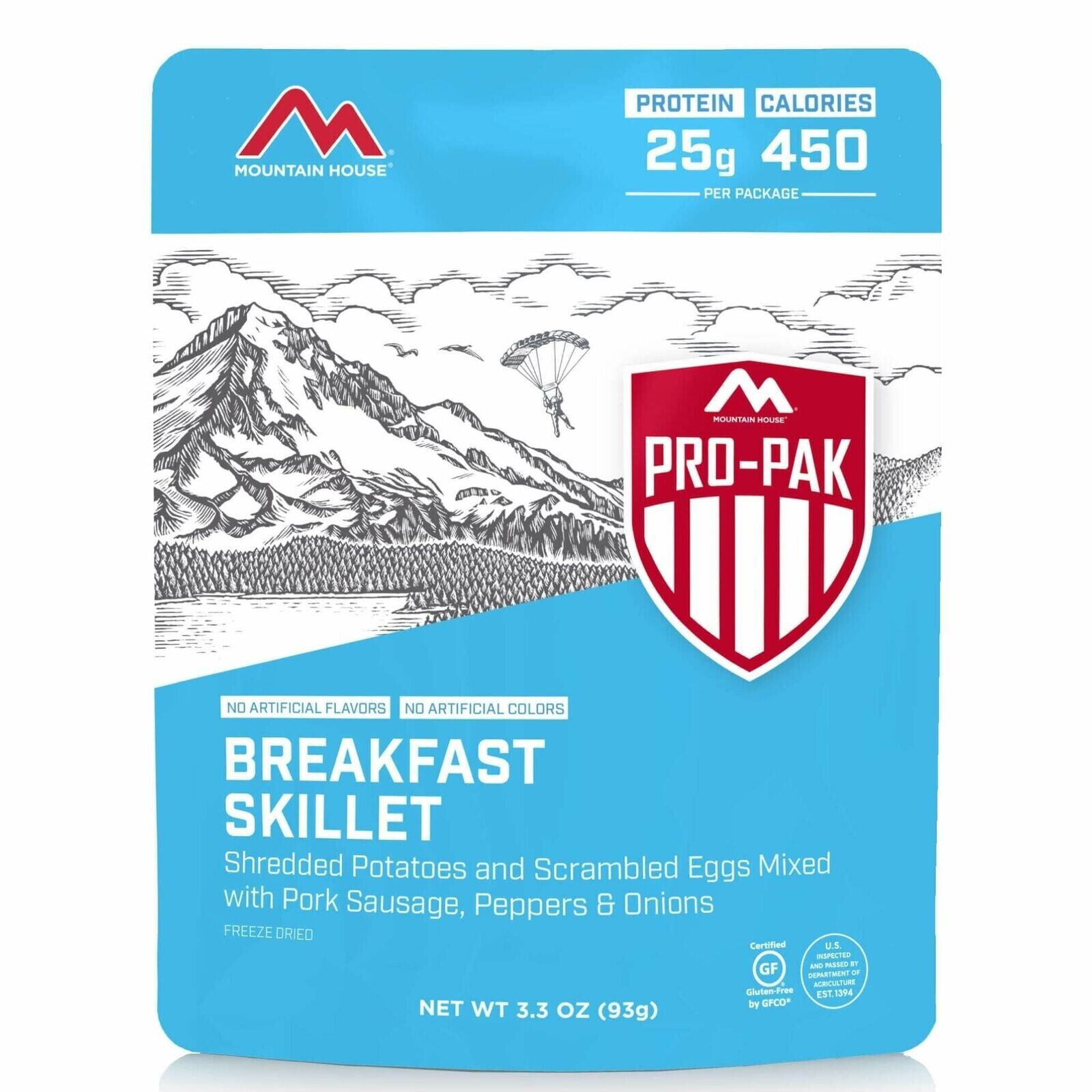 Mountain House Freeze Dried Breakfast Skillet - Pro-Pak® Emergency Survival Food for Camping, Hiking and Backpacking - 6 Pouches