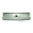 thumbnail image 3 of Titanium Grooved and Beaded Edge 6mm Polished Band Ring 9 Size, 3 of 6