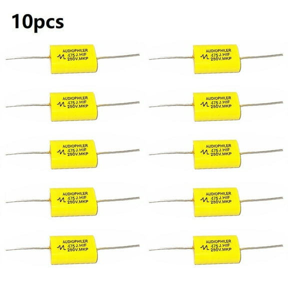4.7uf 250V Axial Electrodeless Capacitor MKP HIFI Audio Crossover Capacitor with Environmentally Friendly Polyester Film for Audio Systems