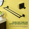 thumbnail image 5 of KOKOSIRI Bathroom 24 Inch Towel Bars Double Bath Towel Holders Wall Mount Matte Black B5005BK-L24, 5 of 9