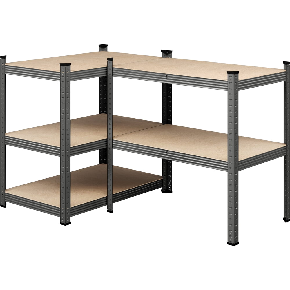 Yaheetech 5 Tier Metal Storage Rack with Adjustable Shelves, Dark Gray