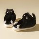thumbnail image 1 of Pantuflas de gato para mujer, pantuflas peludas para el hogar, pantuflas cálidas de invierno para interiores, zapatos de piso kawaii, regalo divertido de gato, pantuflas de felpa para parejas, 1 of 6