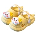 thumbnail image 4 of WUANDIXFA Toddler Shoes Little Kid Clogs Slide Sandals for 0-8yrs Kids Unisex Girls Shoes and Boys Shoes Garden Shoes Cartoon Slides Slip-Resistance Sandals Beach Slippers (Yellow, 5), 4 of 6