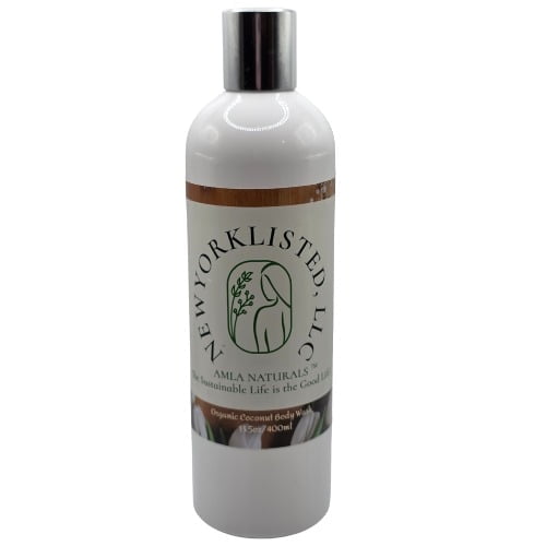 AMLA NATURALS Organic Coconut Body Wash with Aloe & Vitamin E, 13.5 fl oz | Moisturizing, Vegan, Cruelty-Free
