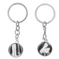 thumbnail image 1 of 2Pcs Lovely Piano Elements Key Chains Key Rings Unique Musical Instrument Pendants, 1 of 4