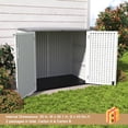thumbnail image 7 of Large Horizontal Storage Sheds, 48 cu.ft Resin Garden Shed Weather Resistance, Outdoor Storage Box Lockable for Patio Backyard Garden, 7 of 7