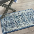 thumbnail image 5 of 2â€™ x 3â€™ Navy Blue and Ivory Persian Motifs Scatter Rug, 5 of 9