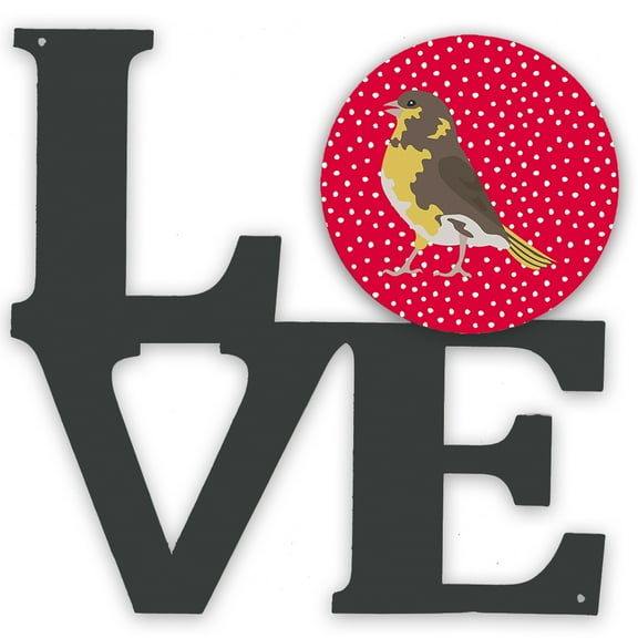 Spanish Canary Love Metal Wall Artwork LOVE