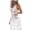 White, variant on Womens Plus Size Knit Crochet Swimsuit Cover-Up, Solid Sleeveless V-Neck Beach Dress with Side Slit & Hollow-Out Design