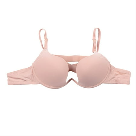 

Feiona Women Erogenous Bras Solid Color Bra Deep U Backless Bra