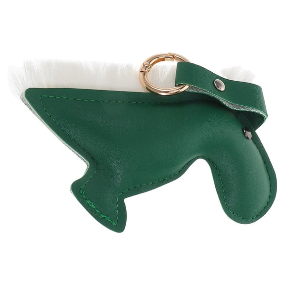 LEORX Green Soft PU Dinosaur Keychain for Key Holding Cute Animal Bag Charm