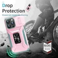 thumbnail image 4 of TECH CIRCLE for iPhone 16 Pro Max TPU+PC Hybrid Armor Case [Slide Camera Cover][Built-in Ring Holder Kickstand] Military Grade Full Body Shockproof Rugged Dual-Layer Protective,Rosegold, 4 of 8