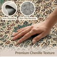 thumbnail image 6 of ODIKA 3'x5' Washable Throw Rug Vintage Boho Ornate Distressed Border Scrolls Ornamental Scroll for Entryway, Kitchen, Mudroom, Stain Resistant, Low Profile, Non-Slip, 6 of 7