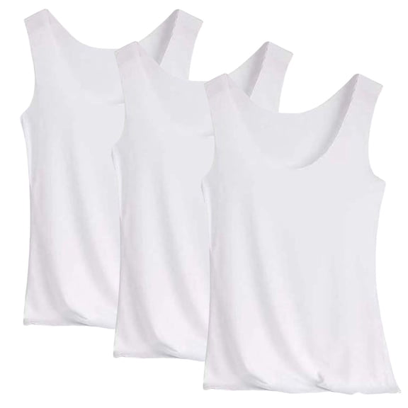 Womens Tank Tops 3-Pack Soft Sleeveless Base Layer Casual Summer Top