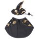 thumbnail image 1 of Juguetes para mascotas, sombrero para mascotas, conjunto de capa de bruja, ajustable, color negro y dorado, para perros y gatos, joyería festiva, suministros para mascotas, 1 of 1