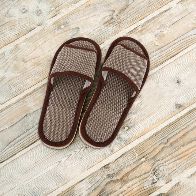 unbranded 2 Pares De Slippers De Ligeros Con Suela Eva Antideslizante Café Para