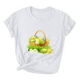 thumbnail image 2 of Pntutb T-Shirts à Manches Courtes pour Femmes Liquidation Pâques T-Shirt Décontracté Imprimé Manches Courtes Haut Manches Courtes Col Rond Hauts/chemises Rollbacks, 2 of 3