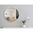 thumbnail image 2 of Infinity Instruments Plata 21 Inch Round Hanging Wall Mirror, Silver Matte Frame, 2 of 4