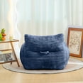 thumbnail image 4 of Bean Bag Chair with Armrests,  Comfy Floor Lounge Sofa for Adults, Living Room, Bedroom, Dorm ,Cozy Cloud-Like Design,Blue, 4 of 5