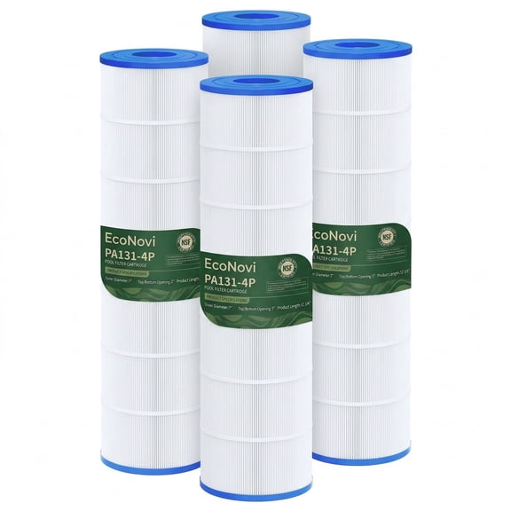 EcoNovi C5030 Pool Filter Cartridges Replacement for Hayward SwimClear C5030, C5020, C5025, Replace Hayward CX1280XRE, Pleatco PA131, 524 sq. ft (4-Pack)