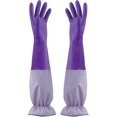 thumbnail image 1 of Guantes de lavado Lavandería Cocina Limpieza de tareas domésticas Impermeables Durables más Guantes de goma de látex acolchados de terciopelo, 1 of 1