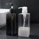 thumbnail image 4 of EeaseMX 2 botellas de gel de ducha de 600 ml, de plástico, rellenables con bomba, para champú y líquido, para el baño (negro), 4 of 7