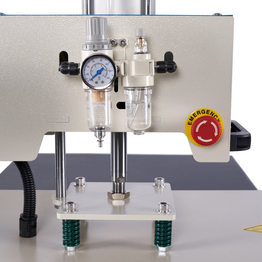 Heat Press Machine 16" x24" Up Sliding Dual Platen Heat Press Machine, Pneumatic Infrared Positioning Heat Press Machine, White+Blue