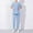 Sky Blue, variant on Pitauce Scrubs for Women Set Solid Color V-Neck Short Sleeve Tops Pants Nurse Suit Loose Comfy Working Uniform Suit with Pockets on Clearance