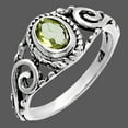 thumbnail image 6 of Natural Peridot 925 Sterling Silver Ring s.6 Jewelry DGR1132_B_6 R-1043, 6 of 7