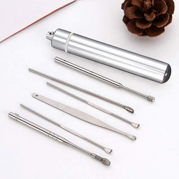 Pimple Extractor Earwax Removal Kit, Ear Wax Removal 6-in-1 Ear Pick Tools Reusable Ear Cleaner
