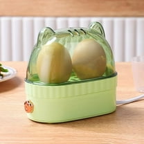 Smart Electric Egg Cooker for Kitchen, Mini Rapid Egg Cooker for Hard Boiled Eggs, Portable 2 Eggs Capacityelectric Egg Boiler for Breakfast Preparation, Auto Shut Off (Green)
