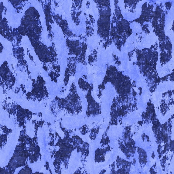 Ahgly Company Indoor Square Abstract Blue Modern Area Rugs, 3' Square