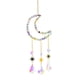thumbnail image 2 of Carillón de viento con colgante de grava de amatista natural | Atrapasol de prisma de cristal tejido a mano | Adorno decorativo colgante para casa, jardín, patio y ventana | Iluminación arcoír, 2 of 2
