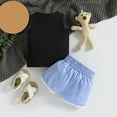 thumbnail image 5 of XYIJANI 2 Piece Outfits Children's Clothes Summer Children's Clothes Baby Printed Vest Color Matching Shorts Set for Children Aged 0 To 3 Years Old Girls Clothing Set (Black,100), 5 of 6