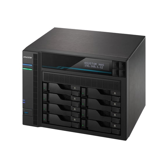 Asustor AS6508T | Lockerstor 8 | Enterprise Network Attached Storage | 2.1GHz Quad-Core, Two 10GbE Port, Two 2.5GbE Port, 8GB RAM DDR4 (8 Bay Diskless NAS)