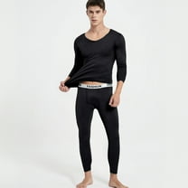 Men's Lightweight Thermal Underwear Set Top Bottom Long Johns for Cold Weather