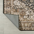 thumbnail image 5 of JONATHAN Y WASHABLE 5 x 8 Area Rug, Chapell Chenille Medallion - Black/Terra, WSH203A-5, 5 of 8