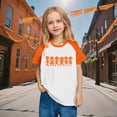 thumbnail image 4 of YUNAFFT T-Shirts à Manches Raglan pour Enfants Décontracté Orange Festival Manches Courtes Imprimé Style Ludique, 4 of 9