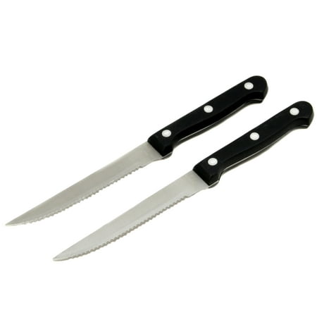 

Chef Craft Select Steak Knife Set 4.5 inch Blade 8.5 inches in Length 2 Piece Set Stainless Steel/Black