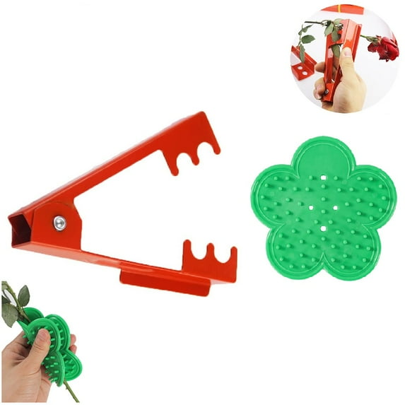 2pcs Plastic Garden Stripper Thorn Remover Tools, Rose Thorn and Leaf Stripping Tool, Metal Rose Thorn Stripper, Rose Leaf Removal Tool, Leaf Stripper Thorn Remover Tools, DIY Cut Tool Florist