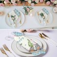 thumbnail image 2 of Cloth Napkins Set of 2 - 20x20 Inches, Easter Washable Reusable Table Napkins, Spring Rabbit Ear Gnomes Eggs Floral Lattice Soft & Absortbent Dining Napkin for Party Wedding Hotel Restaurant, 2 of 8