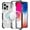 Black, variant on For iPhone 16 Pro 6.3 inch Acrylic [Magnetic Circle] Tough 2.5mm Transparent ShockProof Hybrid - Red