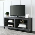 thumbnail image 3 of Pemberly Row 58" Wood TV Stand Media Console in Charcoal, 3 of 6